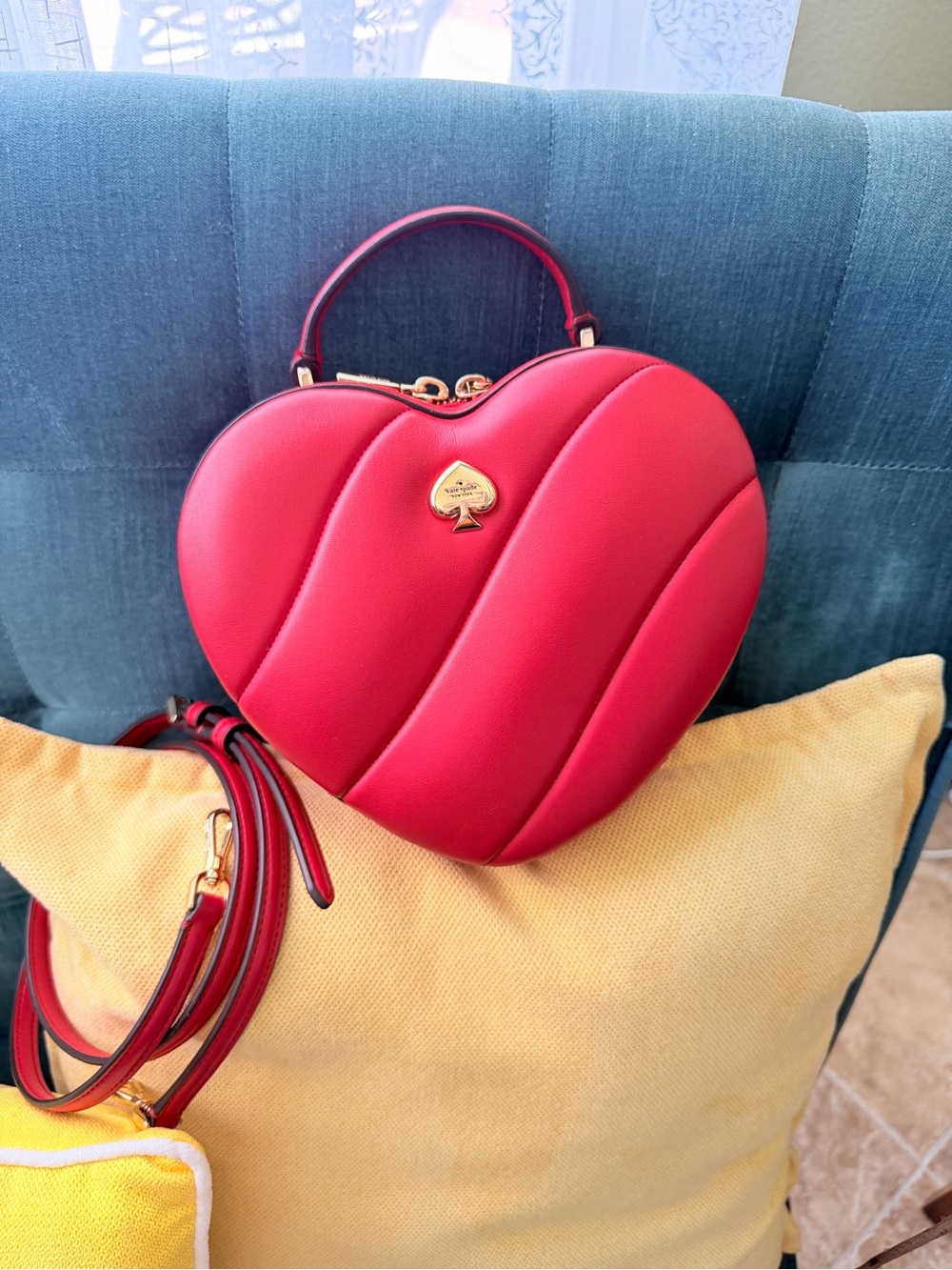 Kate Spade Love Shack Quilted 3D Heart Purse